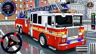 Real Fire Truck Rescue Emergency Driving Game 3D - Mobil Balap Simulator Android Gameplay