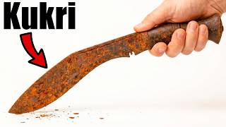 RESTORATION Super Old Antique Rusty Kukri Knife!