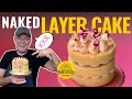 Simple Guava (Guayaba) Swirl Naked Layer Cake with Toasted Coconut | Mountaintop Kitchen