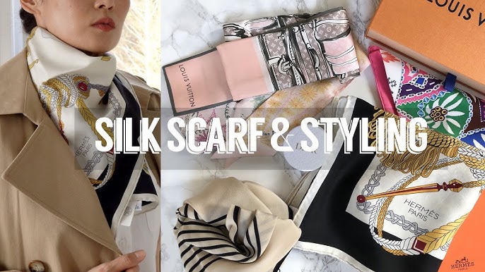 louis vuitton silk scarf how to wear