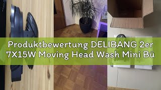 Produktbewertung DELIBANG 2er 7X15W Moving Head Wash Mini Bühnenlicht dmx512 RGBW Lichteffekte 5 Ste