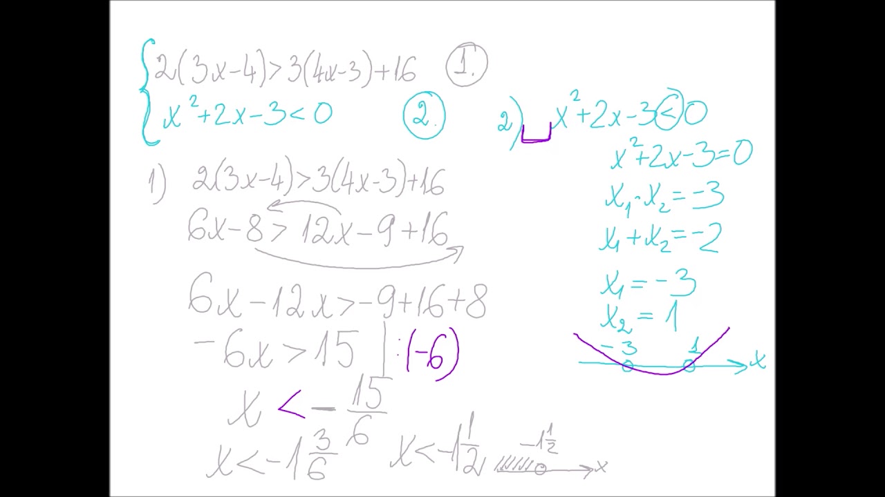 Lēdija māca risināt nevienādību sistēmu, kurā ir arī kvadrātnevienādība