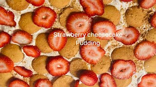 Strawberry 🍓 cheesecake pudding