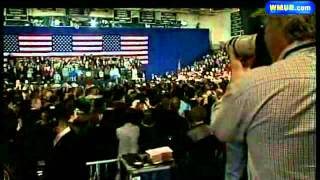 Protesters Interrupt Obama's NH Speech
