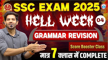 SSC Exams 2025 | Hell Week  Grammar Revision  | Class - 04 | By Sanjeev Thakur Sir #ssc