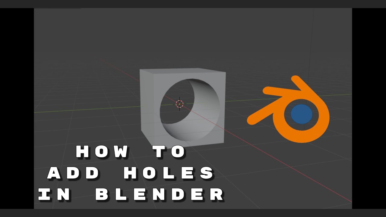 How to make a hole in a cube in 45 seconds! - Blender tutorial