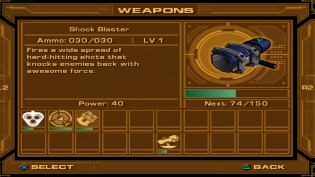 Ratchet and Clank 3 - weapons upgrading. Shock blaster