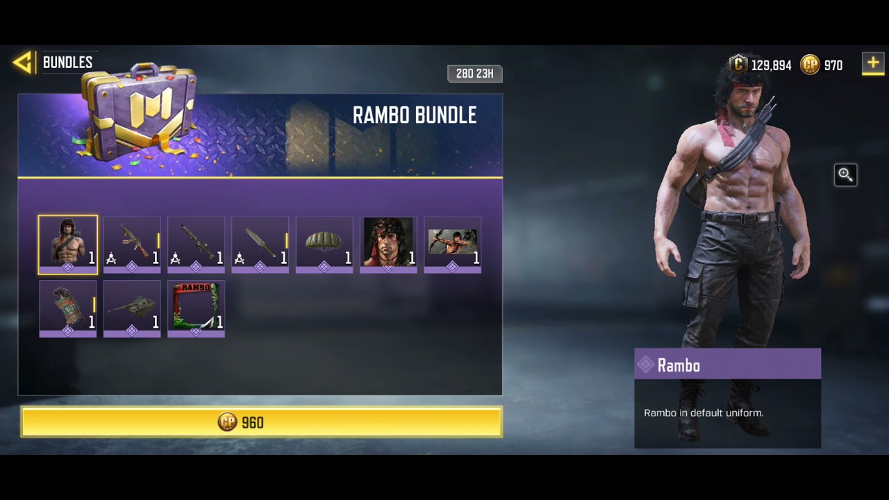 Rambo Codm CODM - 80 Hero's Bundel Buying