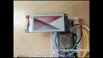 ESP32/2.13" 250x122 3-color Epaper Module using Adafruit_EPD