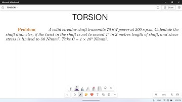 Torsion in shafts: 07: Numerical problem: allowable twist and shear stress in shaft