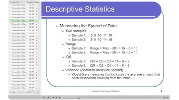 Summary Statistics Part 2