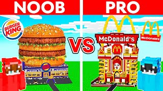 Minecraft NOOB vs PRO: Restaurantes Más Famosos en Reto de Construcción