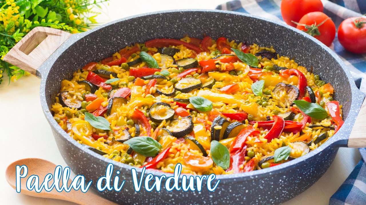 Paella di Verdure - Ricetta Facile Paella Vegetariana - 55Winston55