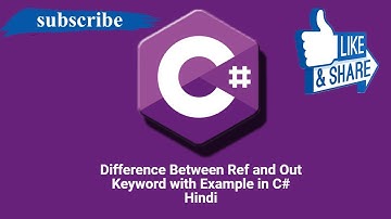 Difference between Ref and Out Keyword in C# with Example in Hindi #csharp  #csharptutorial