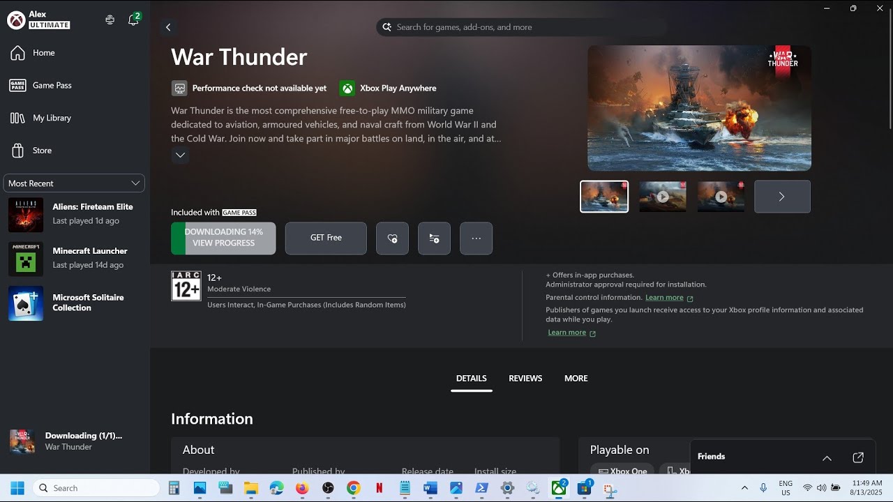 Fix War Thunder Not Installing On Xbox App/Microsoft Store On PC