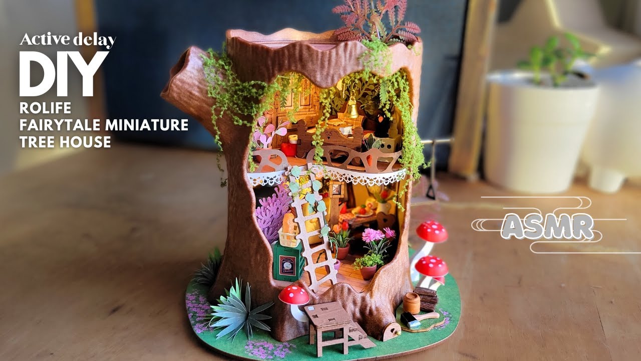 Building ROLIFE Fairytale Tree House ASMR 🍄 Cottagecore Miniature | Cozy Forest Home | No Talking