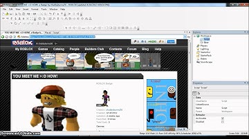 how to make a you met the creator script in roblox 2012