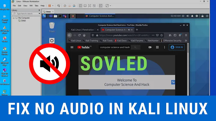 How to fix no sound problem in kali linux | VmWare 2021 | (Kali Linux Sound Not Working Fixed)