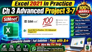 Excel 2021 In Practice - Ch 3 Advanced Project 3-7 #Ch3advancedproject3-7 #InPracticeCh3 #simnet
