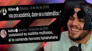 reagindo a tweets antigos de famosos