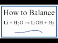 Balancing Lithium Reactions in Chemistry