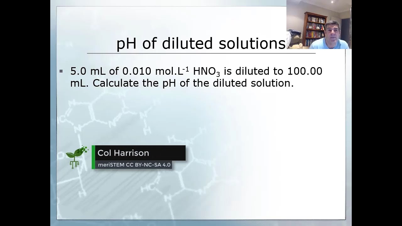 ⁣Calculate pH of diluted solutions | Acids and bases | meriSTEM