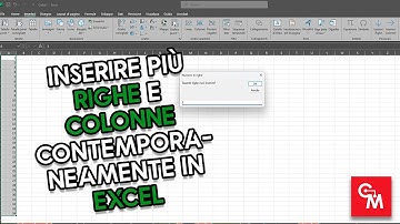 Inserire più righe e colonne contemporaneamente in Excel