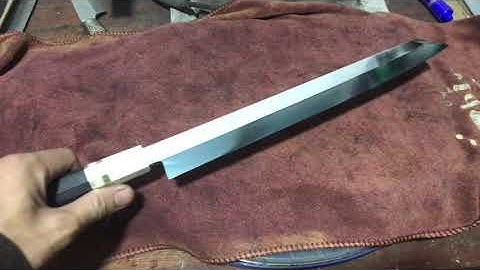 TLVN-Dao Làm Bếp dao Kiritsuke Yanagi chuyên cắt sashimi thép HSS cán gỗ khâu sừng