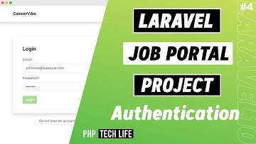 Laravel 10 Job Portal Project | #4 User Authentication | PHP Tech Life Hindi