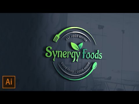 Logo design in illustrator : How to create restaurant and food logo with 3d realistic look