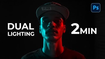 Dual lighting effect in 2MIN Photoshop tutorial