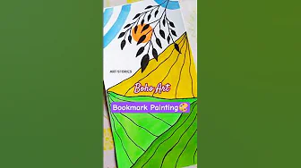 Boho Art✨|Easy Bookmark Painting #shorts #art #trending Boho Art✨|Easy Bookmark Painting #shorts #art #trending