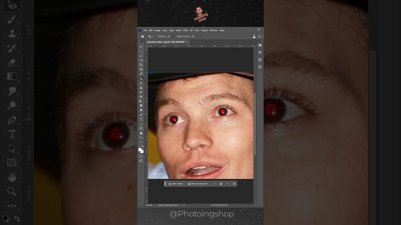 Remove red eyes | Photoshop Tutorial