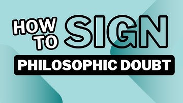 Philosophic Doubt - How to Sign Applied Behavior Analysis ABA Vocab in American Sign Language ASL