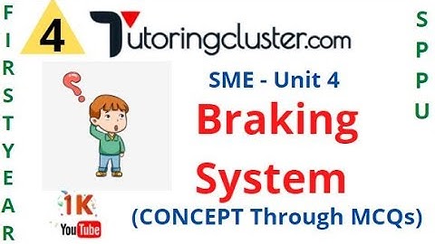 MCQ Systems in mechanical engineering | Unit 4 | Vehicle System | Braking System | MCQs | FE | SPPU