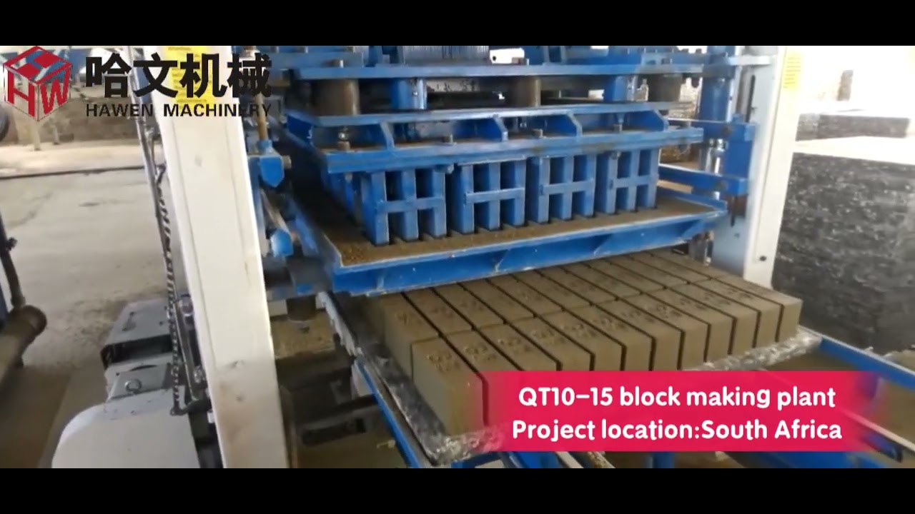 QT10-15 Brick making plant in South Africa @hawenmachinery - YouTube