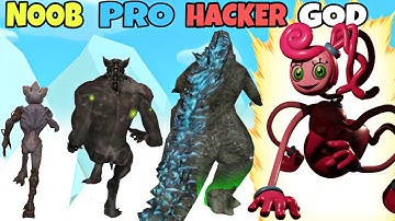 NOOB vs PRO vs HACKER vs GOD in Monster Evolution Run (New Update)