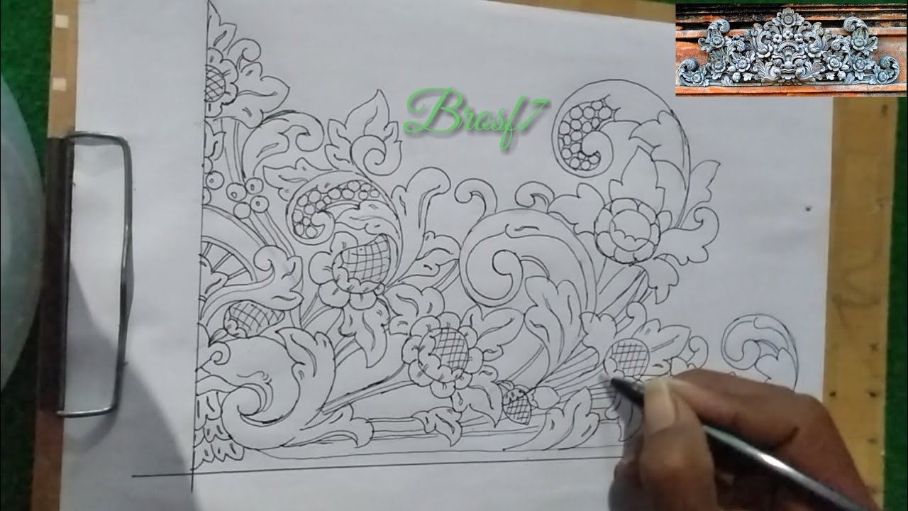 Tutorial bagaimana cara  menggambar  motif ukiran  Bali YouTube