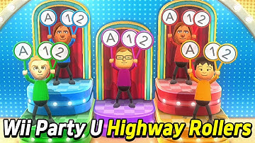 Epic Showdown: Highway Rollers On Wii Party U! Leonel vs Leonel vs Matt vs Zi-Kai | Alexgamingtv