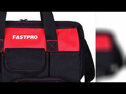 Review-WORKPRO W081021A Tool Bag, Muti Purpose Wide Mouth Storage Bag,14 Inch, Blue, Black