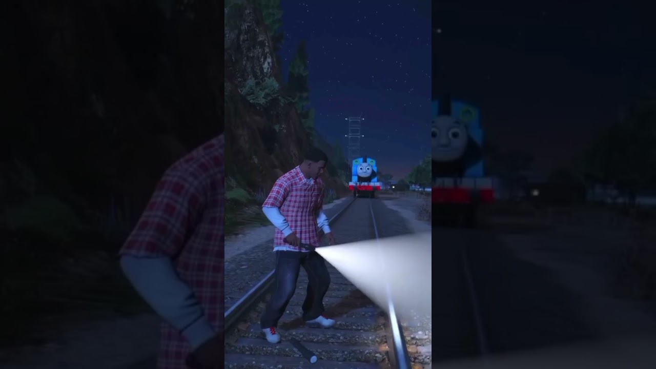 GTA V FRANKLIN MEETS THOMAS THE GHOST TRAIN-  Coffin Dance Song Cover