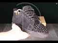 #QD0241 - Christian Louboutin ’Black Suede’ Junior Spikes (40) 🕷