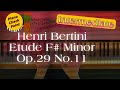 H. Bertini: Etude F# Minor, Op. 29 No. 11, SLOW MOTION PIANO TUTORIAL