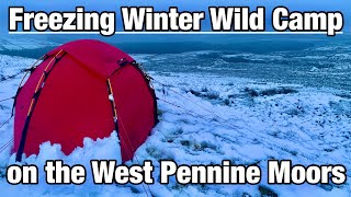 FREEZING Solo Winter Wild Camp On The West Pennine Moors in the Hilleberg Soulo