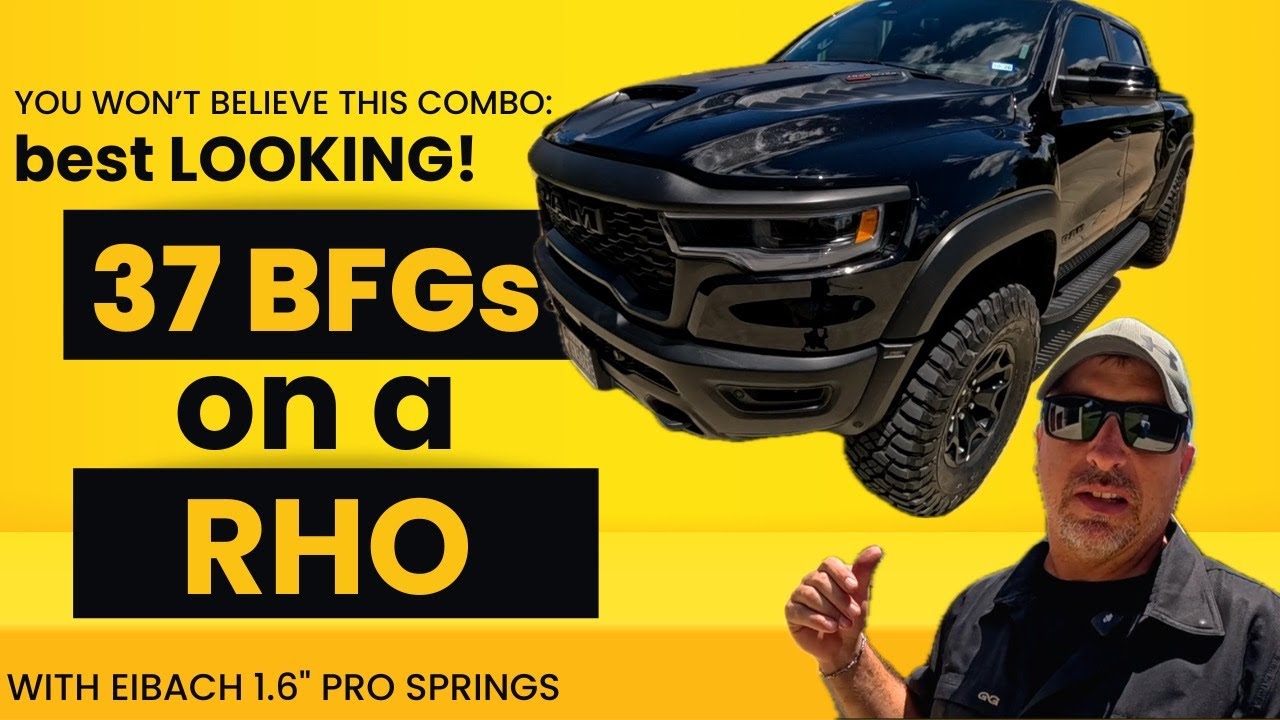 2025 RAM RHO Eibach 1.6" Pro with BFG 37" KM3 Tires!