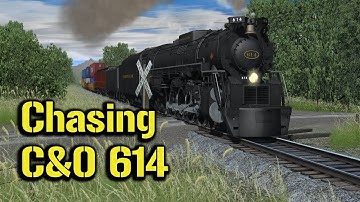 Trainz A New Era : Chasing C&O 614 on Tidewater Point