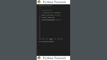 Convert Video To Audio With Python | Python Tutorial
