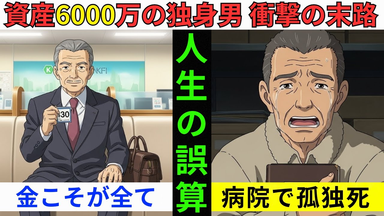 【漫画】ドケチ独身男 70 の銀行残高は6000万…なのに病院で「惨めだ」と泣き崩れた理由【幸せの値段】