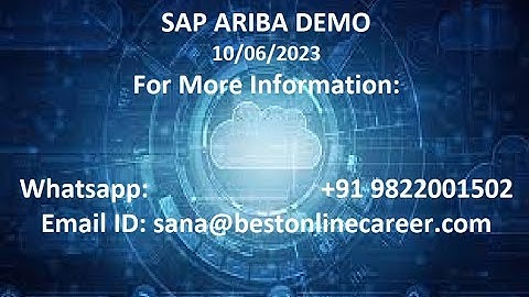 SAP ARIBA WeekEnd Evening Demo Session