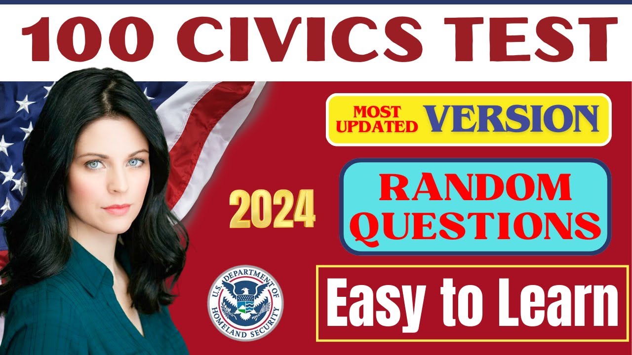 2024 (EASY Answer) USCIS Official 100 Civics Questions & Answers for US ...